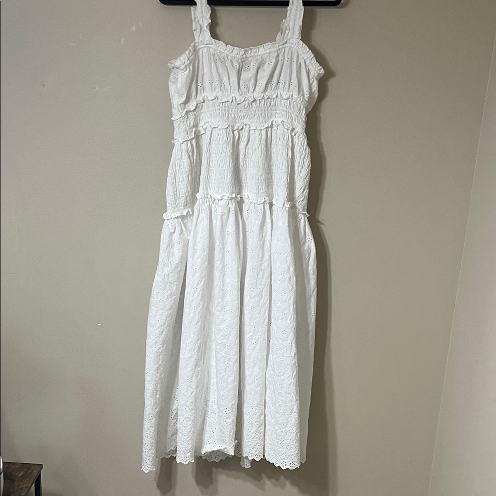 GAP White Textured Midi Dress - Picture 6 of 6